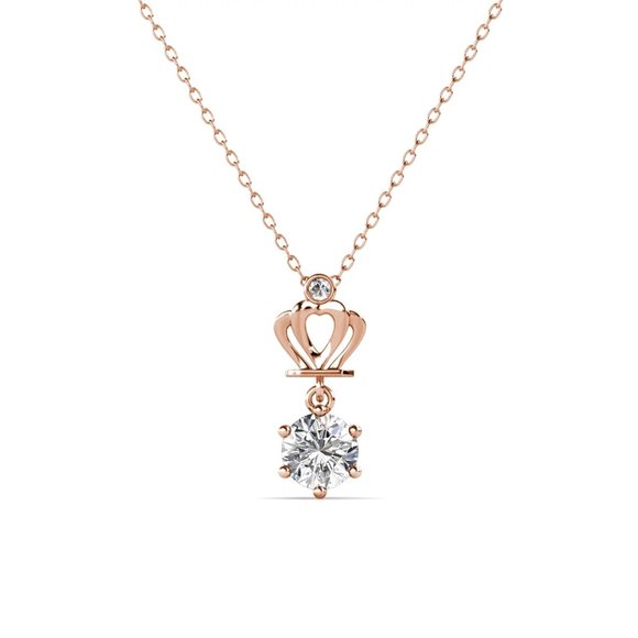 Certified 1ct. t.w. Diamond Crown Necklace - Picture 5 of 16